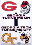 Hangtime Georgia Bulldogs 4 X 6 Inch Single Light Switch Cover. Fixed Price $9.95.