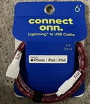 Braided Red 6 Ft To Usb Cable Connect Onn For Apple Devices Brand New. Fixed Price $10.00.
