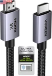 8k Hdmi 2.1 Cable 48gbps 6.6ft, Certified Ultra High Speed Cord Aluminum, 4. Fixed Price $21.55.