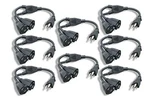 Power Cord Extension Splitter Nema 5-15p To 5-15r X 2 16 Awg 13a 14" 8 Pack. Fixed Price $46.09.
