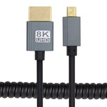 Cy Coiled Micro Hdmi 2.1 Male Type-d To 8k 60hz Cable 100cm For Hdtv. Fixed Price $10.99.