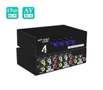 Mt-viki 4-way Rca Switcher 4-port Av Selector Box Composite Video Audio Switch. Fixed Price $12.99.