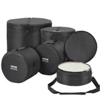 Vevor 5-piece Drum Bag Set Padded Cases 1680d Oxford Fabric Foldable. Fixed Price $80.99.