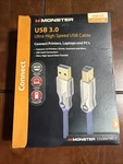 New Monster Advanced High Speed Usb To Usb/b Cable 7ft 2.13m Printers Laptops Pc. Fixed Price $12.50.