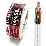 National Wire&cable - 14/4 Audiophile Speaker 50 Ft, 14-gauge 4 Conductors. Fixed Price $87.97.