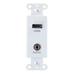 Hdmi And 3.5mm Audio Pass Through Decorative Wall Plate - White C2g. Fixed Price $37.99.