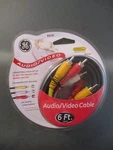 Ge 6 Ft Audio/video Cable 3-male Rca Shielded Multicolor Color Coded New. Fixed Price $8.95.