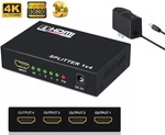 4 Port Hdmi 4k Hub Multi Splitter & Amplifier For 3d Hdtv 1080p 1x4 1 In Out. Fixed Price $12.00.