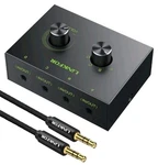 Linkfor 4 Port 3.5mm Stereo Audio Switch, Way Selector, Input 1. Fixed Price $44.99.