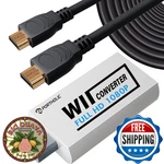 Portholic Wii To Hdmi Converter 1080p Adapter + 5ft Cable Wii2. Fixed Price $21.43.