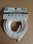 New, Onn, Rg-6 Coax Cable F-type Jack, 15 Foot, 75 Ohm, White Ona16av018. Fixed Price $12.00.