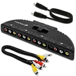 Fosmon Rca Splitter With 4-way Audio Adapter, Video Switch Selector Box +. Fixed Price $31.59.