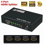 Hd 4k 4 Port Hdmi Splitter 1x4 Repeater Amplifier 1080p 3d Hub 1 In Out. Fixed Price $6.99.