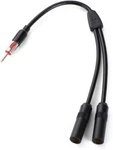 Supmory Car Am Fm Radio Stereo 1 Male 2 Female Y Antenna Splitter Adapter. Fixed Price $15.89.