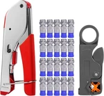 Coaxial Cable Crimper For Rg59, Rg6, 3-in-1 4*1*0.7 Inch, Coax Red. Fixed Price $29.99.
