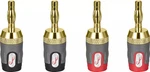Rocketfish- 24k Gold Plated Toolless Speaker Banana Plugs (4 Pack) - Red/black. Fixed Price $14.99.