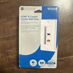Utilitech 2-gang Midsize White Plastic Indoor Duplex Wall Plate Coaxial And Hdmi. Fixed Price $9.99.