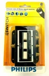 5-lot Tv/vcr/game/sat/ant/surveillance Camera 3-way A/b/c Coax Switch, Philips. Fixed Price $50.00.