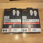(lot Of 2) Rocketfish 12 & 8 Foot Hdmi Cable 4k Ultra Hd Hdr Compatible Open Box. Fixed Price $25.00.