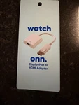 Onn Display Port To Hdmi Adapter - White. New, Sealed. Fixed Price $8.00.