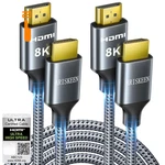 Ariskeen 8k Hdmi Cable 6ft 2-pack, 48gbps High Speed 2.1 6 Feet, Grey. Fixed Price $20.99.