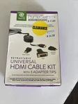 Retrak Premier Series Rectractable Universal Hdmi Cable Kit (w/ 3 Adapter Tips). Fixed Price $10.21.