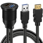 Usb 3.0 & Hdmi To + Usb3.0 Aux Extension Dash Panel Waterproof Car Flush Mo. Fixed Price $17.64.