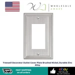 Treewell Decorator Outlet Cover Plate Brushed Nickel, Durable Zinc Alloy. Fixed Price $14.99.