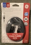 Ge 73278 Black Ultra Thin Coax Cable 25 Ft. Free Shipping. Fixed Price $17.99.