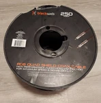 New Blackweb Rg6 Quad Shield Coaxial Cable 250' 250ft Bwa18av023. Fixed Price $25.00.