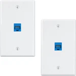 (2-pack) Ethernet Wall Plate, 1-port Keystone Jack Plate With Rj45. Fixed Price $10.62.