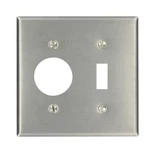 Leviton 2-gang 1-toggle 1-single 1.406-inch Diameter, Device Stainless Steel. Fixed Price $14.99.