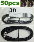 Lot50pack/pk 3ft Rg6 Screw On F, 75ohm Coax/coaxial Tv/satellite/cable/hdtv Wire. Fixed Price $89.99.