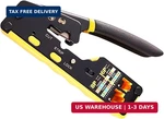 Rj45 Crimp Tool Passthrough 8p 6p Ethernet Crimper Cutter Stripper Kit Cat5 Cat6. Fixed Price $17.99.