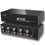 Flyroadup 3.5mm Aux + Rca L/r Audio Splitter 1 In 4 Out Stereo Analog Black. Fixed Price $31.70.