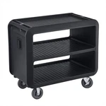 Cambro Sc337110 41-1/2" Black Service Cart Pro W/ (3) Ribbed Shelves. Fixed Price $781.00.