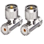 Tuolnk Triple Tee Connector Uhf Male To Dual Female 3 Way Splitter Coax.... Fixed Price $14.69.
