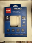 Rca Hdmi Cable 12 Ft 4k Ultra Hd High Speed Gold Plated Hdr Black. Fixed Price $13.99.
