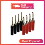 Cess 2mm Flex Pin Braided Gold Plated Banana Plug For Amplifier Speaker Wires, S. Fixed Price $13.34.
