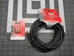 Rca Vh625r Rg6 Coaxial Cable (25ft Black), + Coax In-line F-connectors Vh66r1. Fixed Price $20.00.