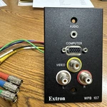 Extron Wpb107 Single Gang Wallplate W/vga,stereo Audio & Composite. Fixed Price $29.00.