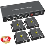 Vpfet Hdmi Extender Splitter 1x4 1080p 165ft Cat5e/6/7 Poc Tx Power. Fixed Price $189.99.