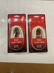 2- Boxes Of Ge Rg6 Coax Cable 6 Ft. Audio/video #33310 New In. Fixed Price $13.79.