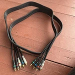 6' Premium 5-wire Molded Component Video Audio Cable Hdtv Dvd Av Rca Gold Plated. Fixed Price $9.99.