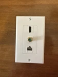 Buyers Point Hdmi Coax & Ethernet Wall Plate Single Gang Cat6. Fixed Price $6.99.
