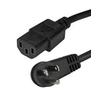 Startech.com Power Cord - 3 Ft / 1m Nema 5-15p To C13 Right Angle. Fixed Price $19.99.