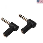 Compact 6.35mm To 3.5mm Right Angle Audio Adapter - 2pcs For Optimal Setup. Fixed Price $13.27.