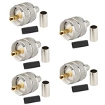 Whisary Uhf Male Pl259 Plug Crimp 5 Piece For Lmr240, Nickel. Fixed Price $21.66.