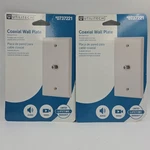 Lot Of 2 Utilitech, Coaxial Wall Plate, Almond Finish, #0737221. Fixed Price $6.99.