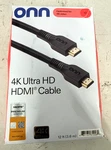 Onn 12' Premium Hdmi Cable, Black. Fixed Price $18.99.